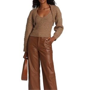 DH NEW YORK Rue Shrug & Tank Combo Layered Sweater Pullover